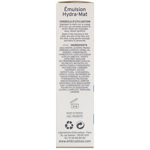 Embryolisse, Hydra-Mat Emulsion, Freshness Care, 1.35 fl oz (40 ml)