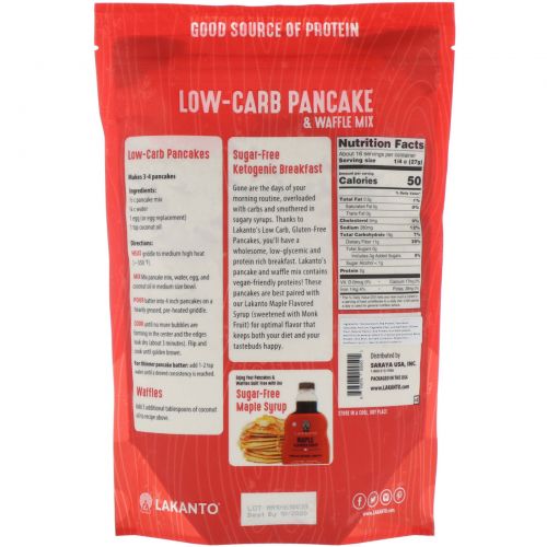 Lakanto, Low-Carb Pancake & Waffle Mix, 1 lb (454 g)