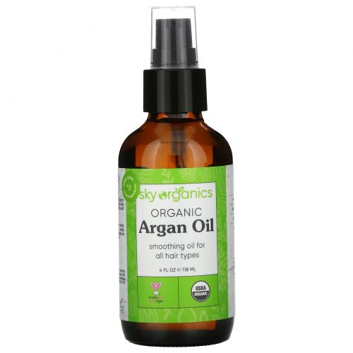 Sky Organics, 100% Pure Organic, Argan Oil, 4 fl oz (118 ml)