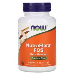 Now Foods, Nutra Flora FOS, 100%-ный чистый порошок, 4 унции (113 г)