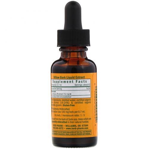 Herb Pharm, Willow Bark, 1 fl oz (29.6 ml)