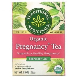 Traditional Medicinals, Органический чай для беременных, не содержит кофеин, травяной чай, 16 упакованных чайных пакетиков, .99 унций (28 г)