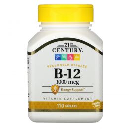 21st Century, B-12, пролонгированное действие, 1000 мкг, 110 таблеток