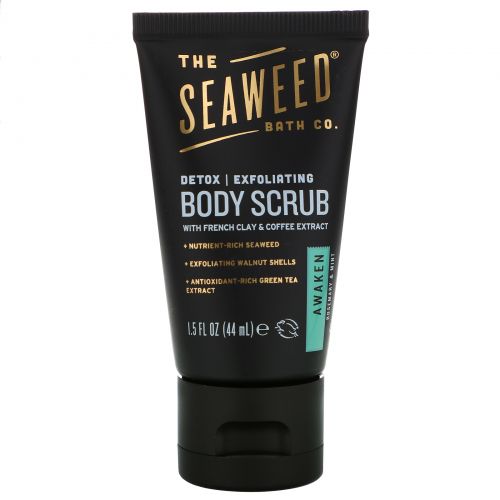 The Seaweed Bath Co., Awaken Exfoliating Detox Body Scrub, Rosemary & Mint, 1.5 fl oz (44 ml)