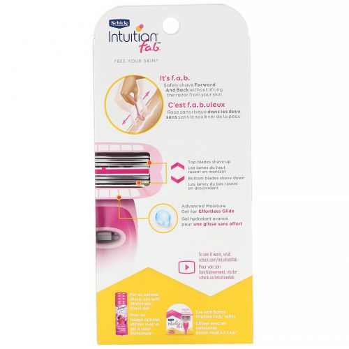 Schick, Intuition F.A.B., 1 бритва, 2 кассеты