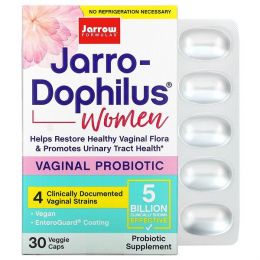 Jarrow Formulas, Пробиотики Jarro-Dophilus, для женщин, 30 капсул с растительной кишечнорастворимой оболочкой