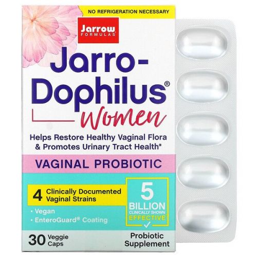 Jarrow Formulas, Пробиотики Jarro-Dophilus, для женщин, 30 капсул с растительной кишечнорастворимой оболочкой