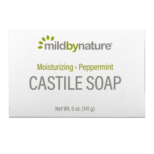 Mild By Nature, Castile Soap Bar, Peppermint, 5 oz (141 g)