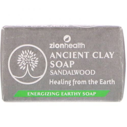 Zion Health, Древнее глиняное мыло, сандаловое дерево, 6 унц. (170 г)
