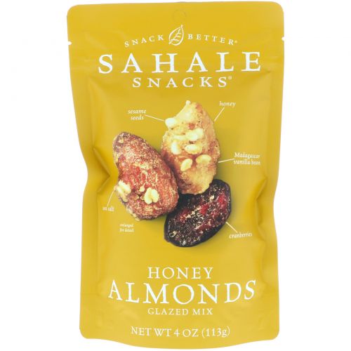 Sahale Snacks, Глазированная смесь Honey Almonds, 4 унции (113 г)