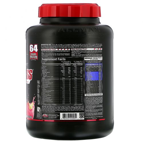 ALLMAX Nutrition, Quick Mass, Rapid Mass Gain Catalyst, Strawberry-Banana, 6 lbs (2.72 kg)