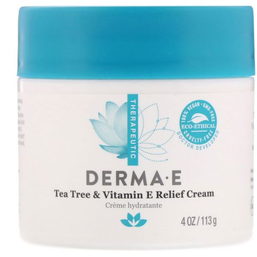 Derma E, Tea Tree and E Antiseptic Creme, 4 oz (113 g)