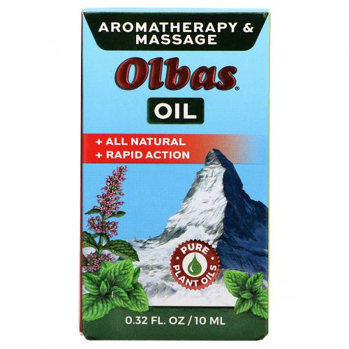 Olbas Therapeutic, Ароматерапевтический ингалятор и массажное масло, 0,32 жидких унции (10 мл)