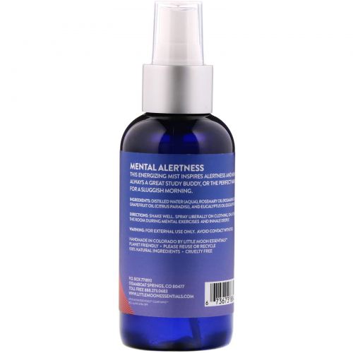 Little Moon Essentials, Clear Mind, Mental Alertness and Energizing Mist, 4 fl oz (118 ml)