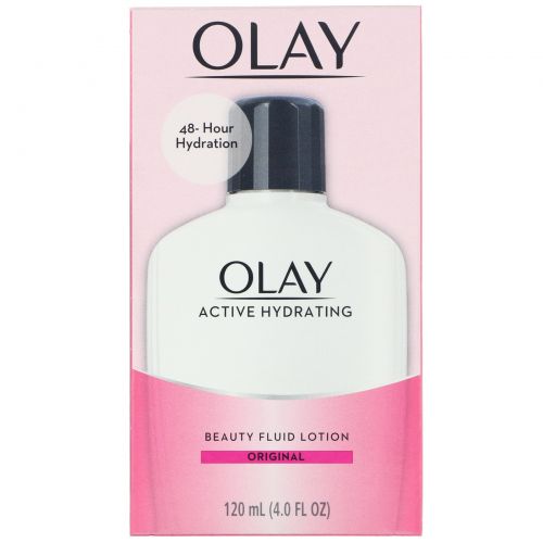 Olay, Active Hydrating, флюид для лица, оригинальный, 120 мл (4 жидк. унции)