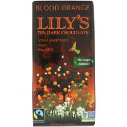 Lily's Sweets, 70% Dark Chocolate, Blood Orange, 2.8 oz (80g)