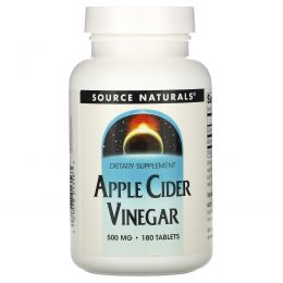 Source Naturals, Яблочный уксус, 500 мг, 180 таблеток