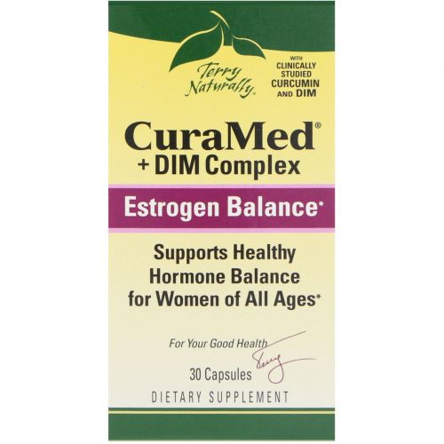 EuroPharma, Terry Naturally, CuraMed + DIM Complex, Estrogen Balance, 30 Capsules