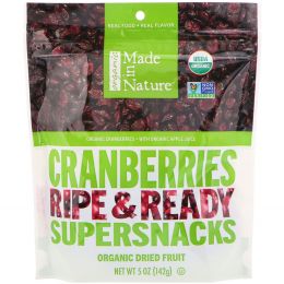 Made in Nature, Organic Cranberries Ripe & Ready Supersnacks, 5 oz (142 g)