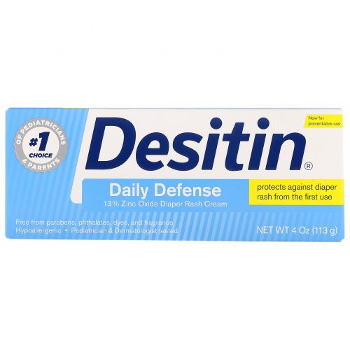 Desitin, Крем от опрелостей, Мгновенное облегчение, 4 унции (113 г)