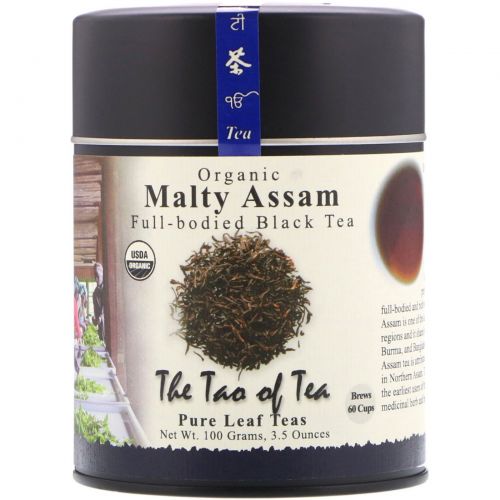 The Tao of Tea, 100% Органический Насыщенный Черный Чай Солодовый Ассам, 3.5 унции (100 г)