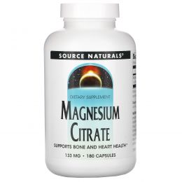 Source Naturals, Магния цитрат, 133 мг, 180 капсул