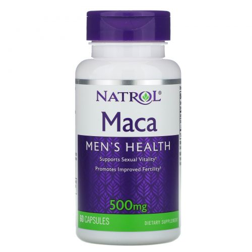 Natrol, Maкa, 500 мг, 60 капсул