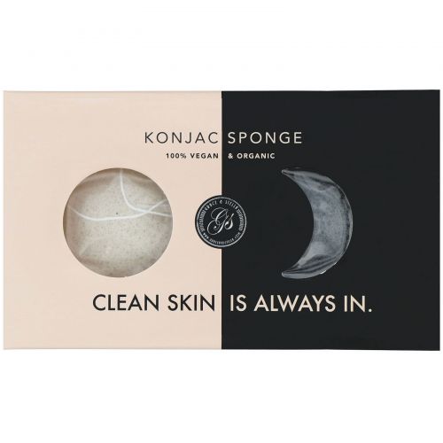 Grace & Stella, Konjac Sponge, 2 Sponges