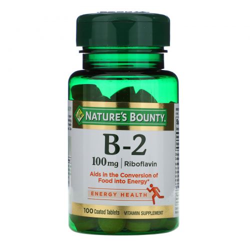 Nature's Bounty, Витамин B-2, 100 таблеток