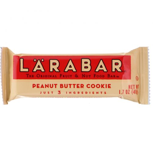 Larabar, Печенье с арахисовым маслом, 16 батончиков, по 1,7 унций (48 гр) каждый