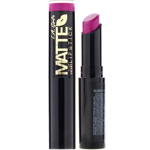 L.A. Girl, Матовая губная помада Matte Flat Velvet Lipstick, оттенок Manic, 3 г