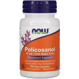 Now Foods, Policosanol, 10 мг, 90 вегетарианских капсул