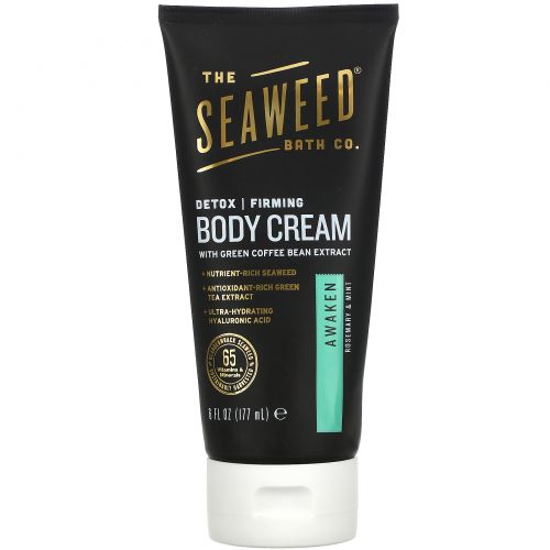 Seaweed Bath Co., Антицеллюлитный детокс--крем, для явно более ровной кожи более упругого вида, 6 жидких унций (177 мл)