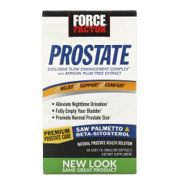 Force Factor, Prostate, натуральное средство для здоровья простаты, 60 удобных капсул