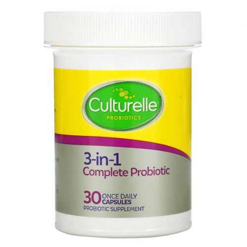 Culturelle, Pro-Well, пробиотик 3-в-1, плюс Омега-3, 30 капсул, по одной в день