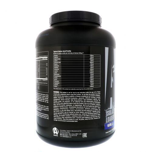 Universal Nutrition, Animal Whey Isolate Loaded, Vanilla, 5 lb (2.3 kg)