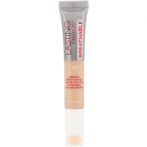 Rimmel London, Консилер Lasting Finish 25HR Breathable, оттенок 100 фарфоровый, 7 мл