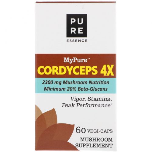 Pure Essence, MyPure, Cordyceps 4X, 60 Vegi-Caps