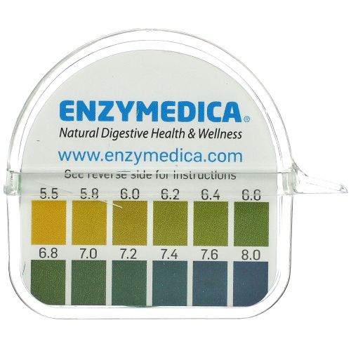 Enzymedica, Тест-полоски для определения pH, 16-футовая катушка