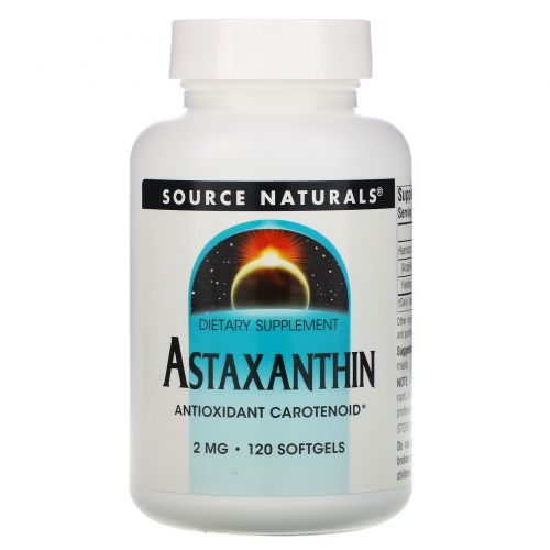 Source Naturals, Астаксантин, 2 мг, 120 капсул