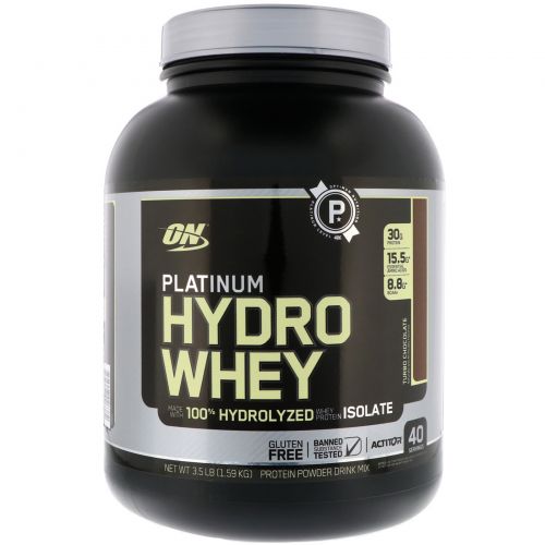 Optimum Nutrition, Спортивное питание Platinum Hydrowhey со вкусом шоколада, 1.590 г