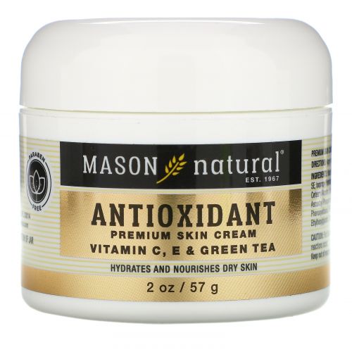 Mason Naturals, Antioxidant Beauty Cream with Vitamin C, E, and Green Tea, 2 oz (57 g)