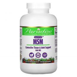 Paradise Herbs, МСМ, 1000 мг, 180 растительных капсул