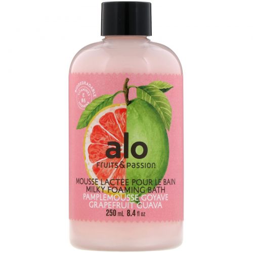 Alo, Milky Foaming Bath, Grapefruit Guava, 8.4 fl oz (250 ml)