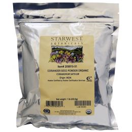 Starwest Botanicals, Органические семена кориандра в порошке, 1 фунт (453,6 г)