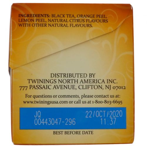 Twinings, Чай «Леди Грей», 20 чайных пакетиков, 1,41 унций (40 г)