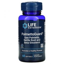 Life Extension, PalmettoGuard, пальма сереноа/корень крапивы с бета-ситостеролом, 60 желатиновых капсул