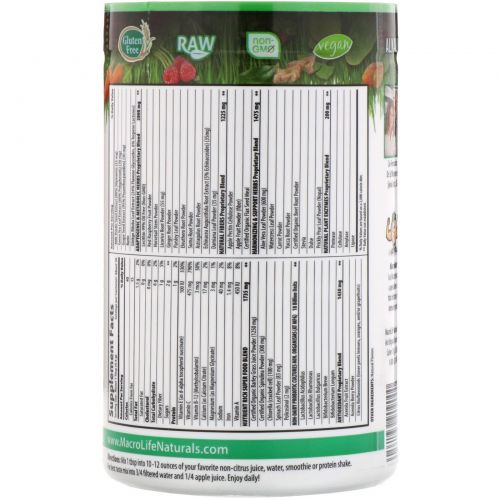 Macrolife Naturals, Macro Greens, суперпродукт, богатый питательными веществами, 10 унций (283,5 г)