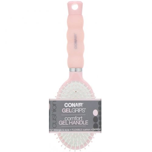 Conair, Массажная расческа Gel Grips с удобной гелевой ручкой для легкого расчесывания и укладки, 1 шт.