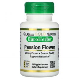 California Gold Nutrition, EuroHerbs, Passion Flower, 250 mg , 60 Veggie Capsules